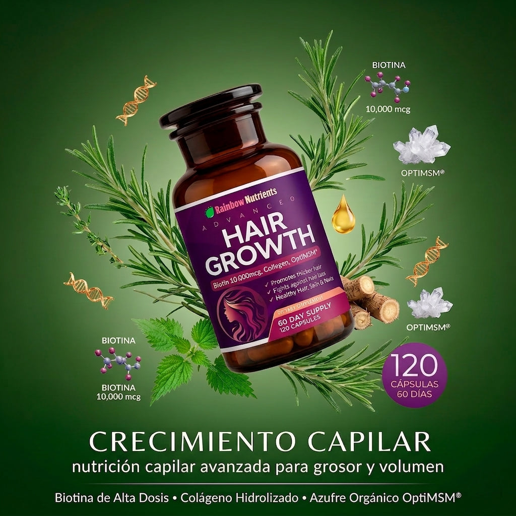 HAIR GROWTH PRO – TRATAMIENTO ANTICAÍDA Y CRECIMIENTO | ENVÍO GRATIS