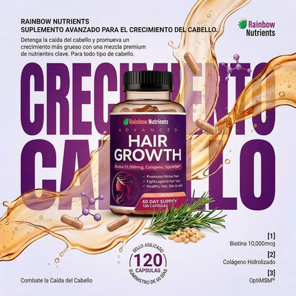 HAIR GROWTH PRO – TRATAMIENTO ANTICAÍDA Y CRECIMIENTO | ENVÍO GRATIS